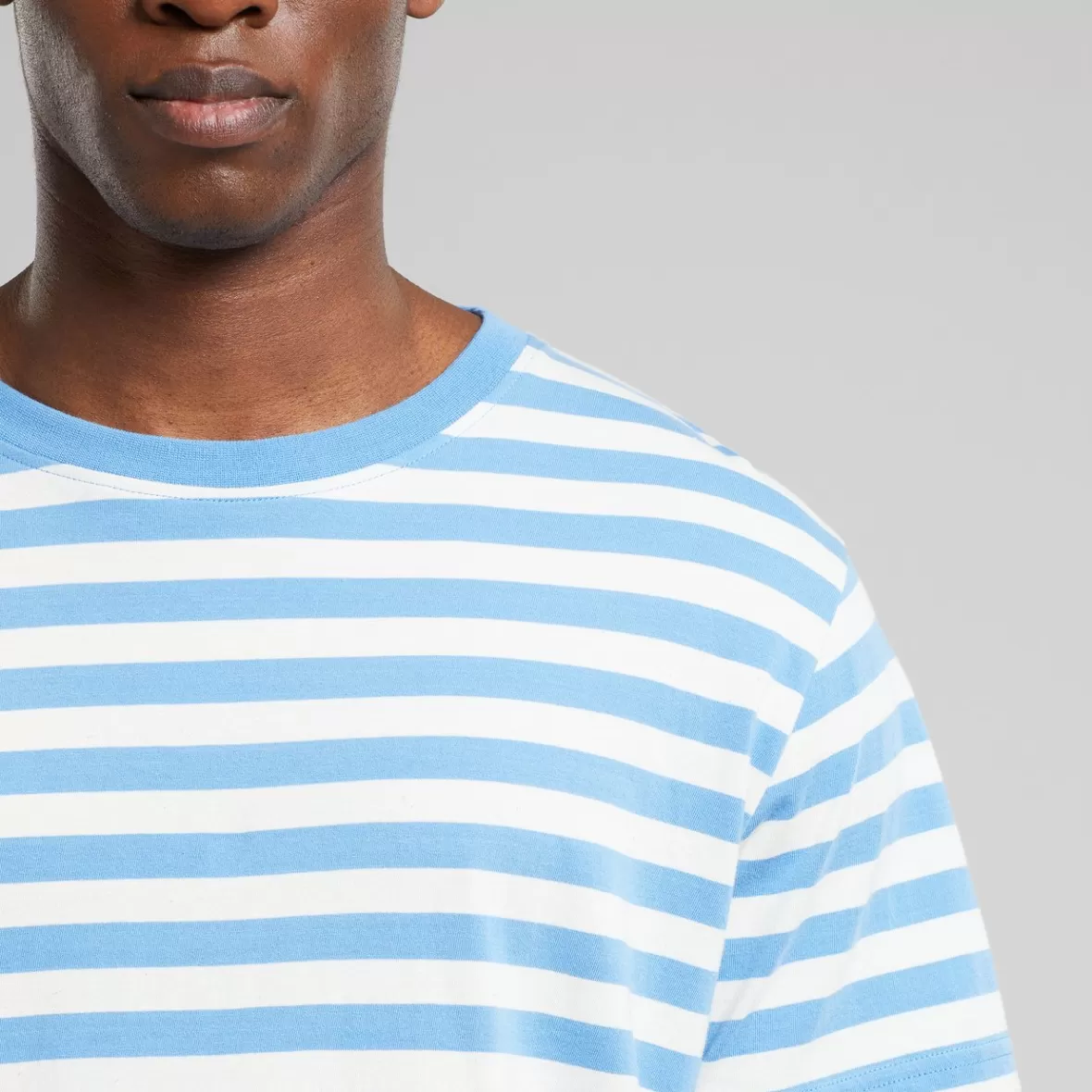 T-Shirts | DEDICATED T-shirt Stockholm Stripes Della Blue