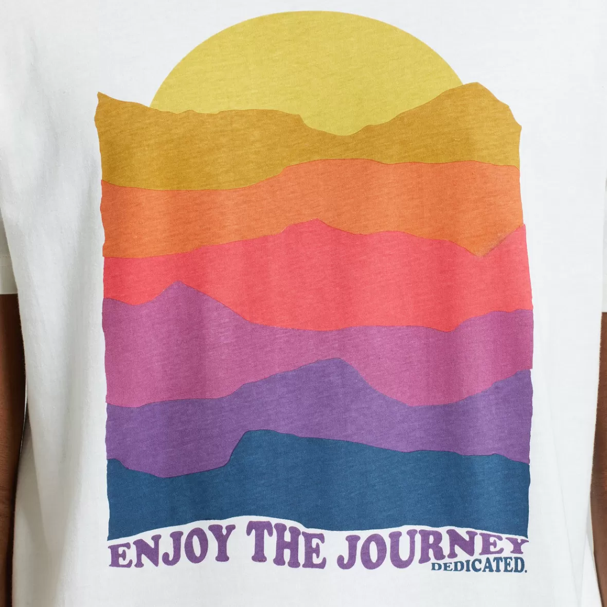 T-Shirts | DEDICATED T-shirt Stockholm Sunset Lines Off-White
