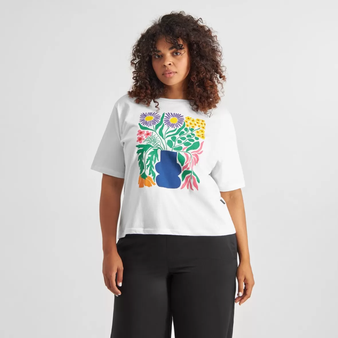 T-Shirts | DEDICATED T-shirt Vadstena Cottage Flowers White
