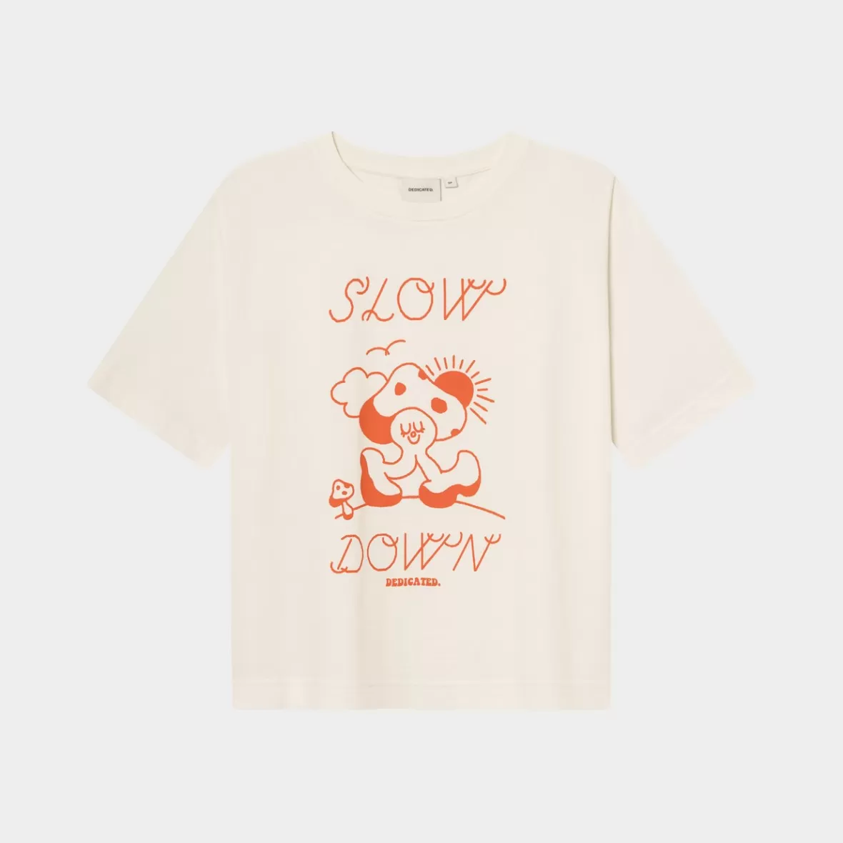 T-Shirts | DEDICATED T-shirt Vadstena Slow Down Off White