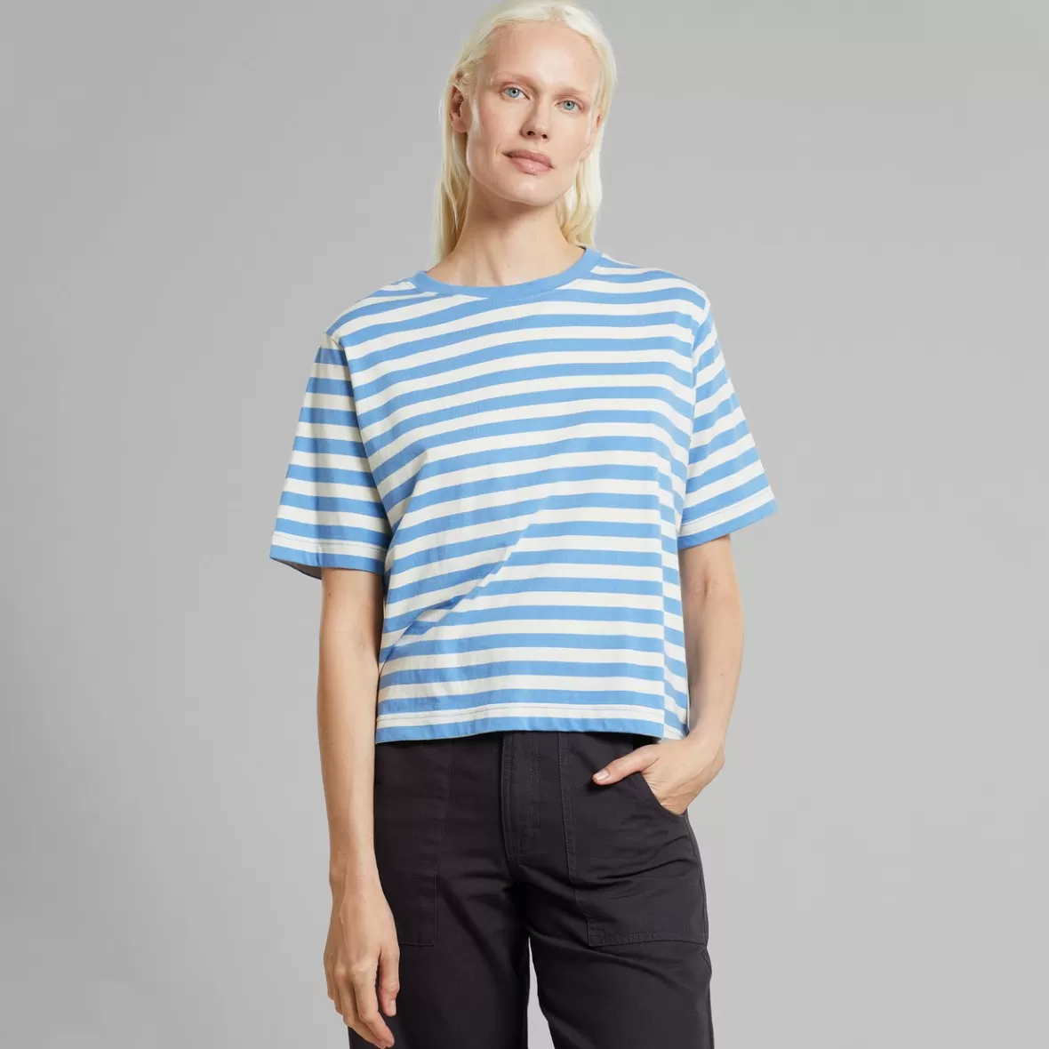 T-Shirts | DEDICATED T-shirt Vadstena Stripes Della Blue