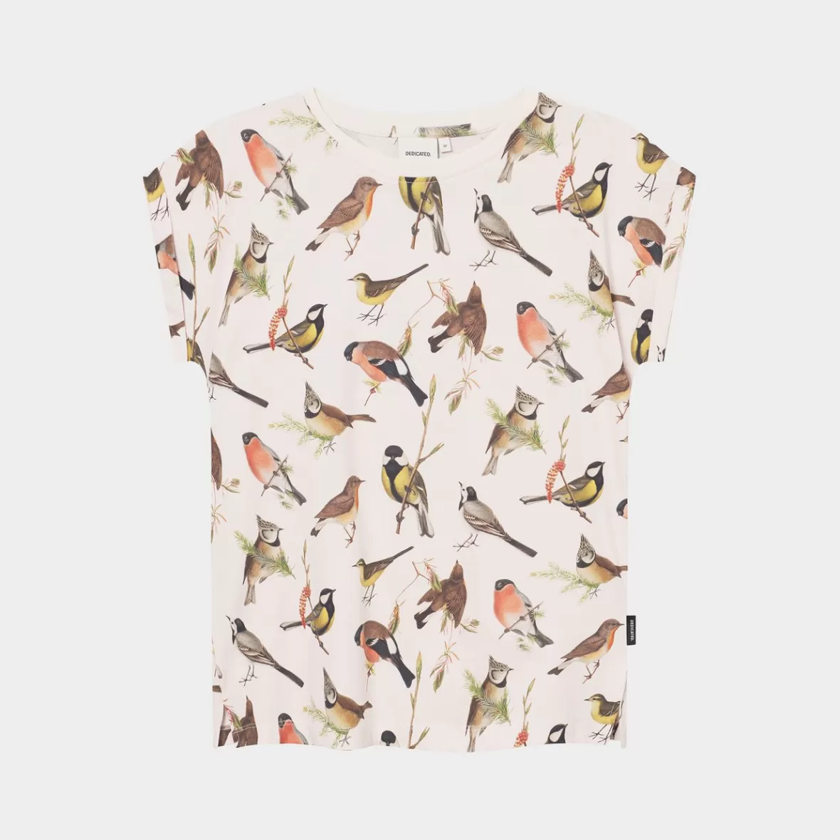 T-Shirts | DEDICATED T-shirt Visby Autumn Birds Off White
