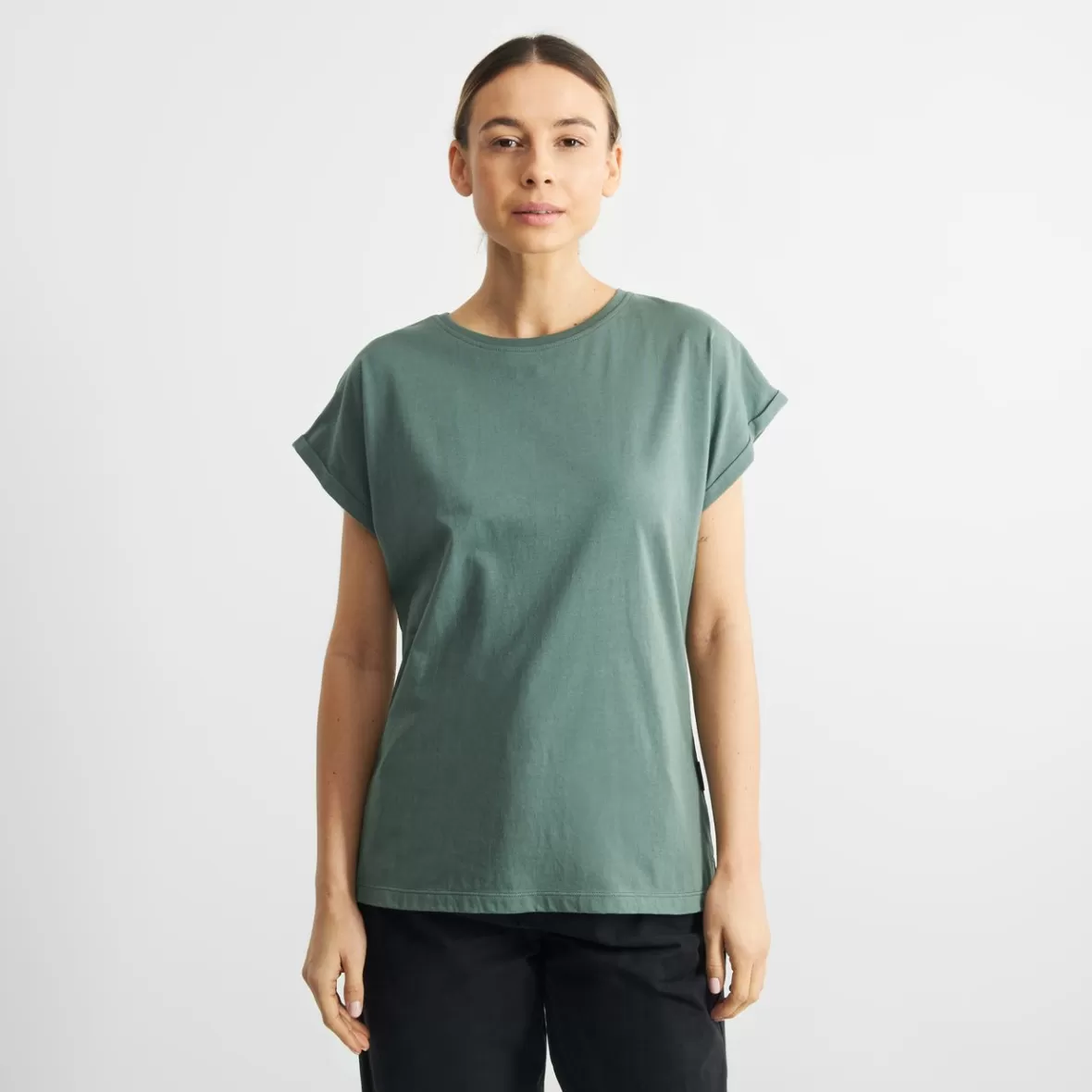 Base T-Shirts | Basics | DEDICATED T-shirt Visby Base Forest Green