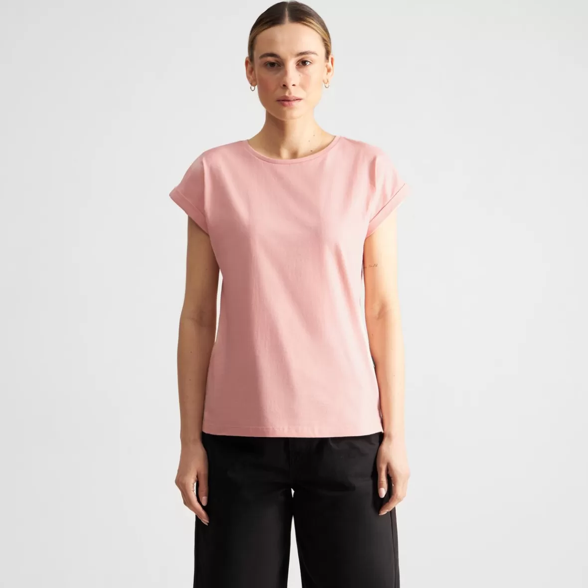 Basics | DEDICATED T-shirt Visby Base Silver Pink