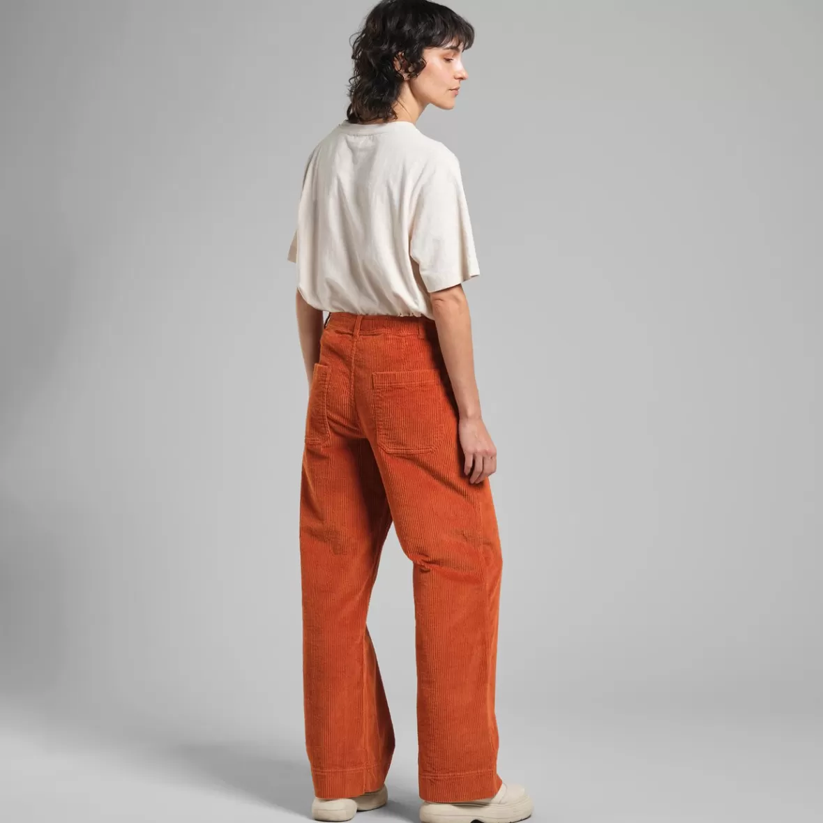 Pants | DEDICATED Workwear Pants Vara Corduroy Cinnamon Orange