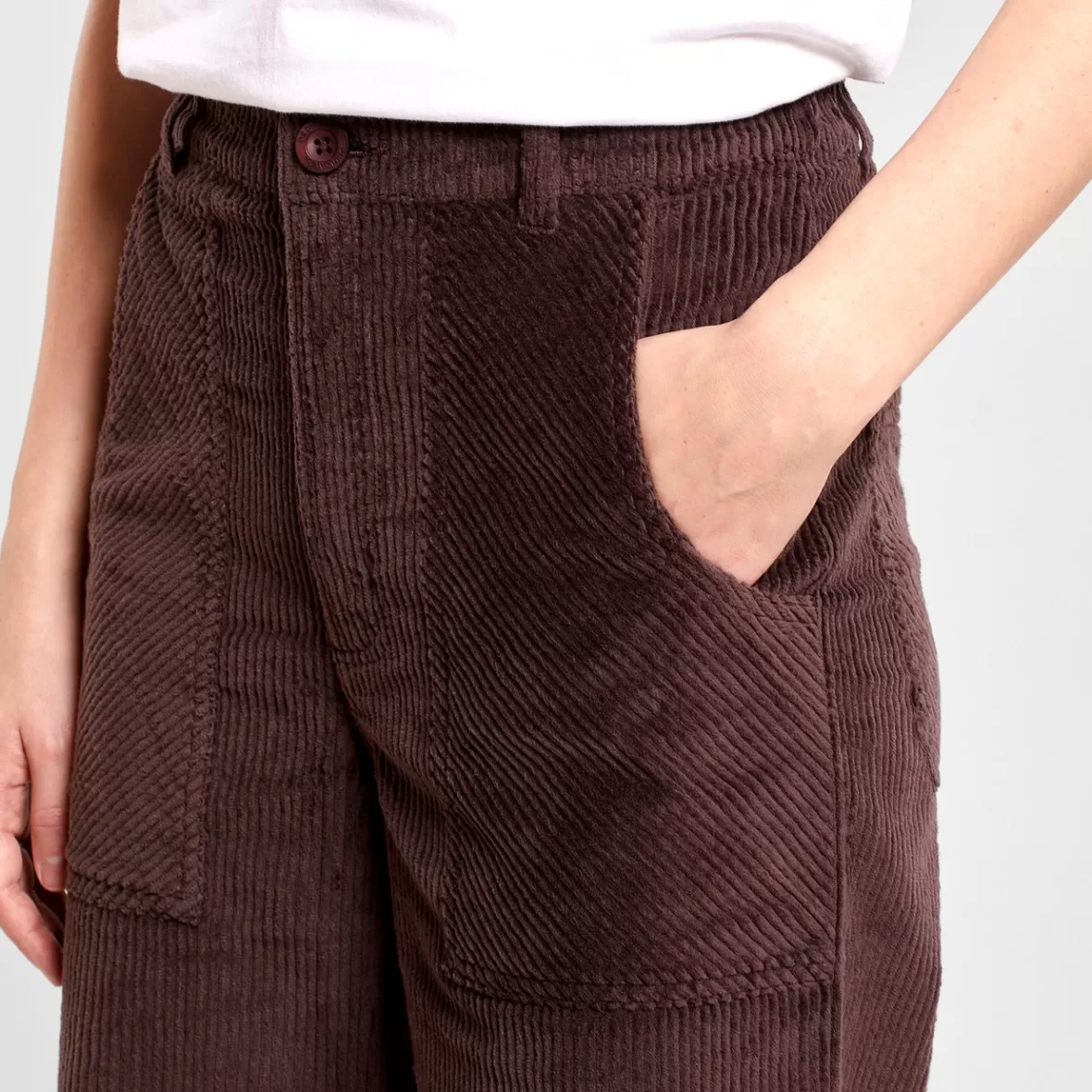 Pants | DEDICATED Workwear Pants Vara Corduroy Coffee Brown