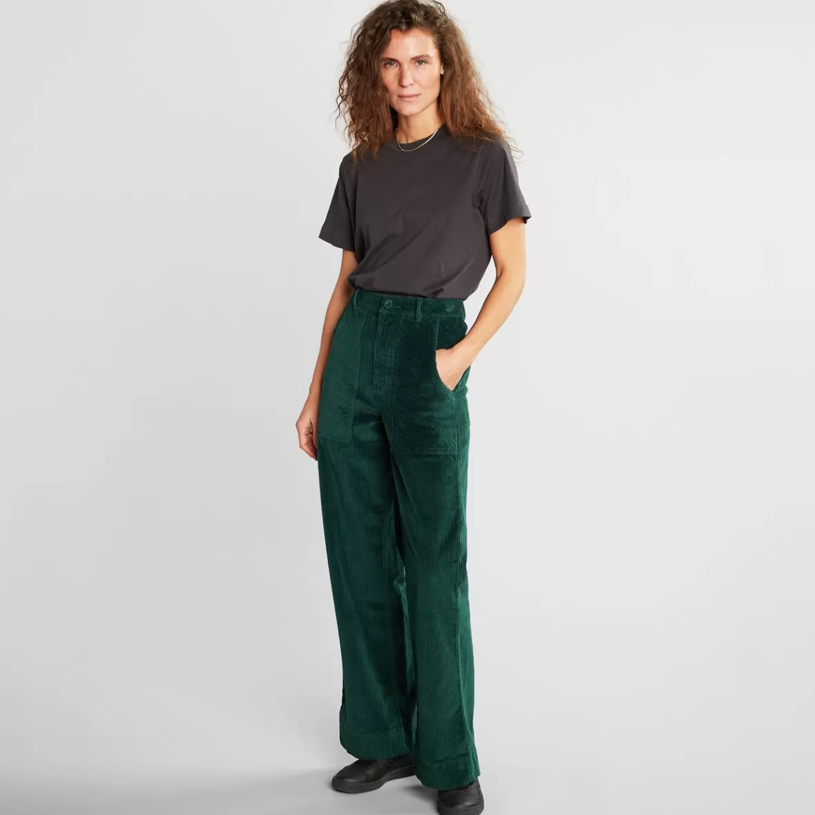 Pants | DEDICATED Workwear Pants Vara Corduroy Dark Green