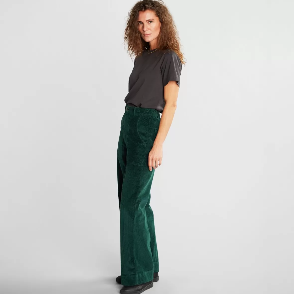 Pants | DEDICATED Workwear Pants Vara Corduroy Dark Green