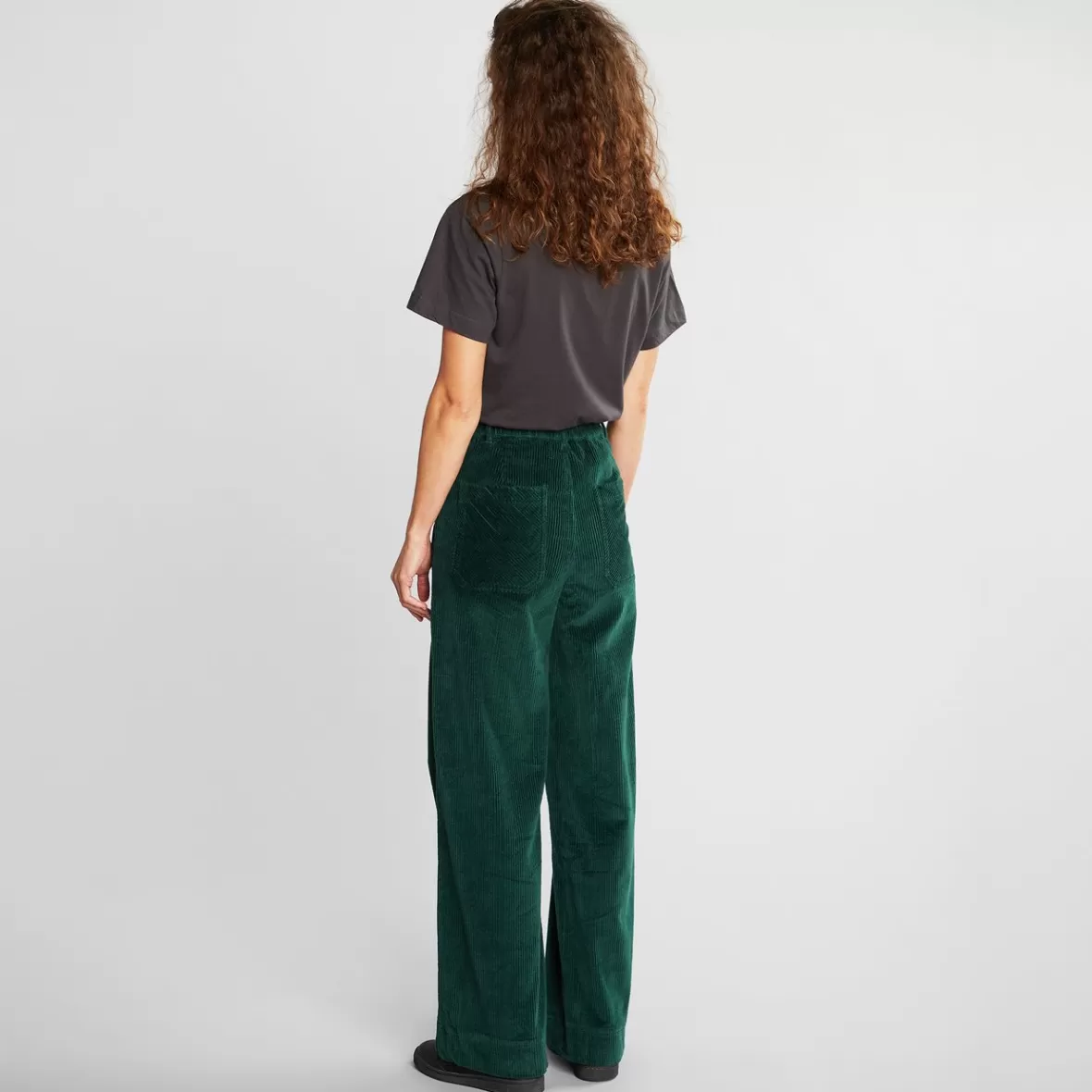 Pants | DEDICATED Workwear Pants Vara Corduroy Dark Green