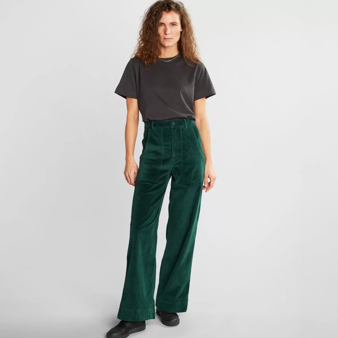 Pants | DEDICATED Workwear Pants Vara Corduroy Dark Green