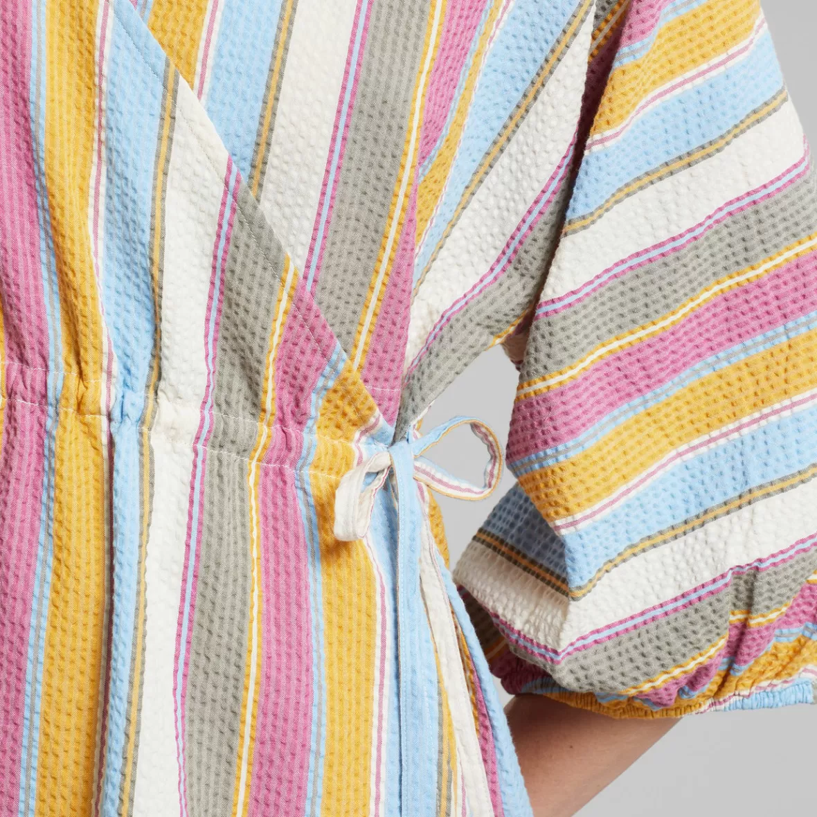 Dresses | DEDICATED Wrap Dress Ugglan Club Stripe Multi Color