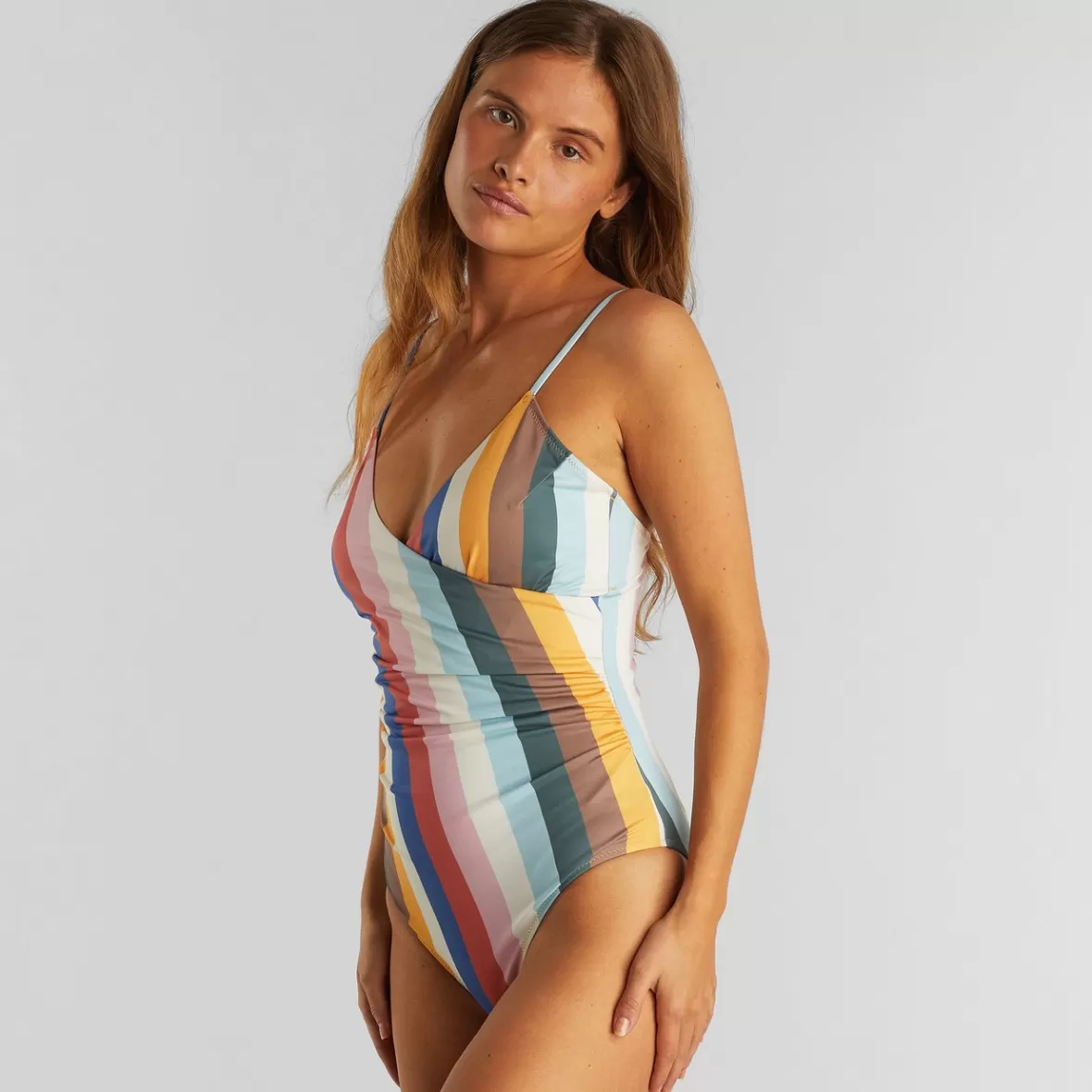 Swimwear | DEDICATED Wrap Swimsuit Klinte Stripes Multi Color