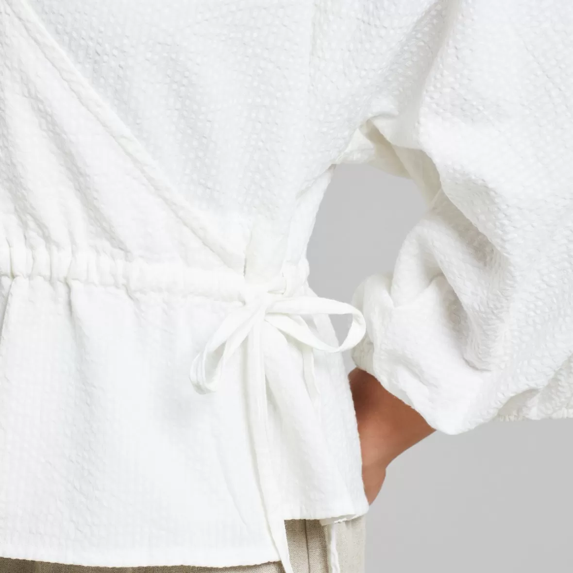 Tops | DEDICATED Wrap Top Rosenvik White